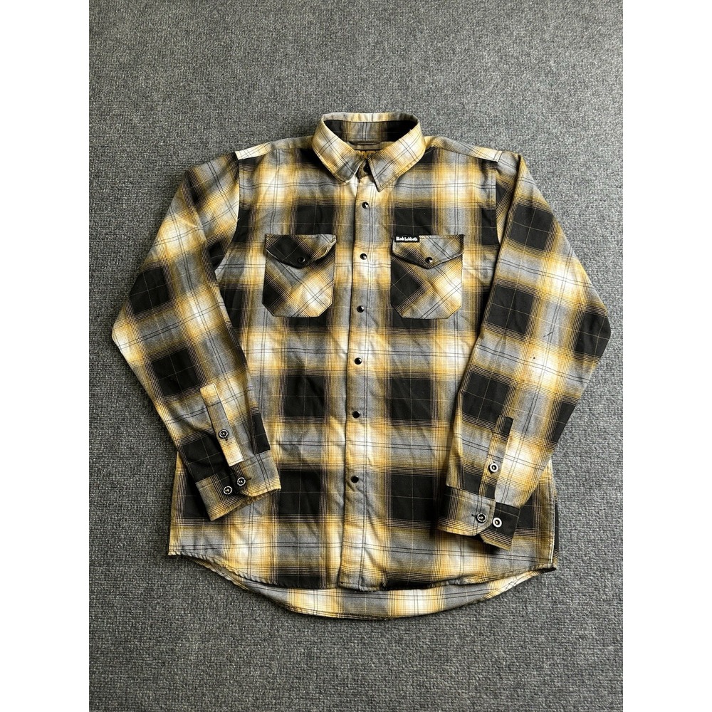 Mens 2022 Dixxon Black Sabbath Vol 4 Plaid Flannel Shirt, Size L
